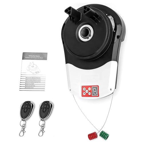 Abridor de puerta de garaje enrollable con control remoto, motor de alta fuerza de elevación para funcionamiento automático en garaje, almacén y tienda