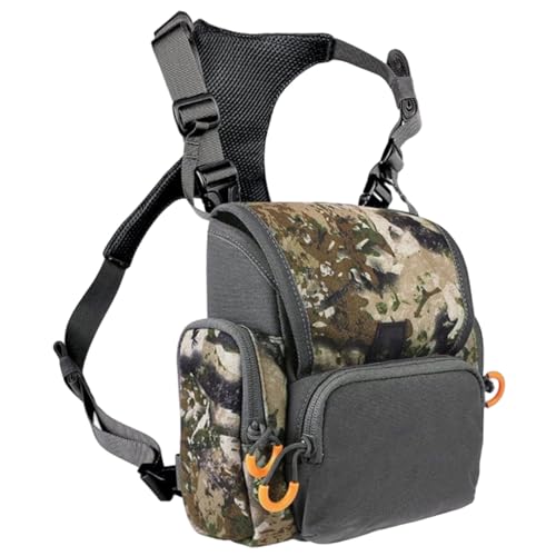 Arnés binocular con camuflaje y bolsa de pecho ajustable