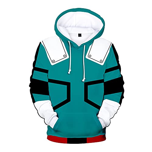 Tongyundacheng My Hero Academia - Sudadera con capucha MHA Midoriya Izuku Todoroki Shoto para cosplay, disfraz de manga larga, sudadera con capucha para niñas, niños, mujeres y hombres