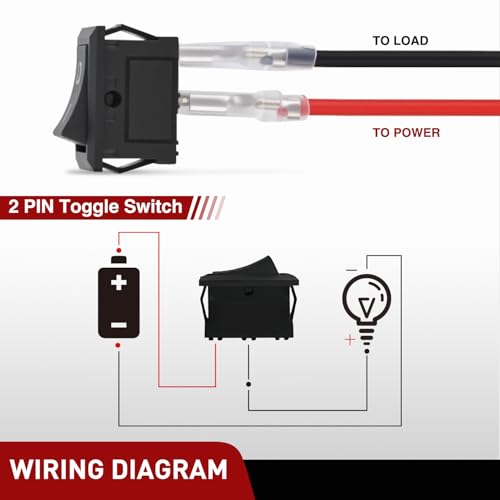 Image of Nilight 10PCS Mini ON /Off Rocker Switch 2 Pin SPST