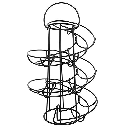 MANGGUO Support de Distributeur d'oeufs en métal de Conception en Spirale , Support de Support de Support d'oeufs Skelter de Rangement de Cuisine Peut contenir jusqu'à 18 Oeufs Cover