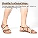 Women's Elegant Flat Sandals with Adjustable Ankle Strap and Memory Foam - Dressy and Comfortable for Summer - Fashionable and Trendy for Girls and Women - Strappy Sandals Size 8 - Brown