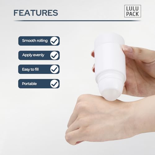 Roller Ball for Essential Oils: Deodorant Roll on Bottles - Refillable Applicator Containers - 3PCS 2.5oz3