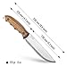 BPSKNIVES HK5 CSH - Camping Full-Tang Knife with Leather Sheath - Survival Tactical Knife - Camp Knives- Fixed-Blade Carbon Steel Knives - Scandinavian Sharpening - Utility Knife