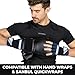 Sanabul Essential Gel Boxing Gloves for Men & Women, Kickboxing MMA, Muay Thai Gloves and Heavy Bag Training Punching & Sparring, Black/Metallic Blue 10 oz