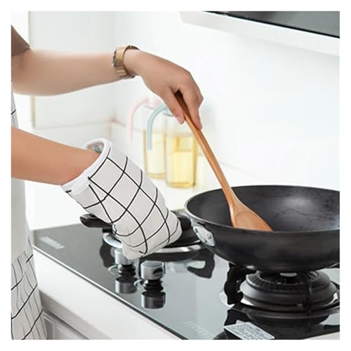 Gant cuisson four micro-ondes coton résistant chaleur cuisine noire