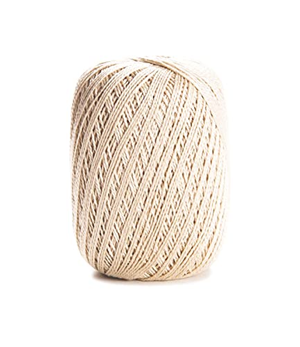 Image of CiRCULO Anne Yarn for Crocheting & Knitting, 100% Mercerized Brazilian Virgin Cotton, Soft Fingering Weight, 547 Yds, 5.19 Oz - Color 7684 Porcelain