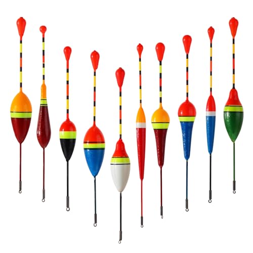 JIYIN 10 Stück Schwimmer Angeln, Posen Angeln Angelposen Bobbers Angeln Forellen Posen Angelstopfen Angelzubehör und Schwimmerset für Unterschiedlich Fischarten JIYIN 10 Stück Schwimmer Angeln, Posen Angeln Angelposen Bobbers Angeln Forellen Posen Angelstopfen Angelzubehör und Schwimmerset für Unterschiedlich Fischarten