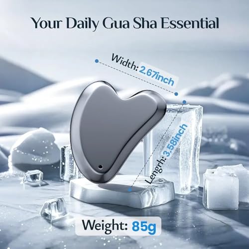 Image of Terahertz Gua Sha Facial Massager | Authentic Terahertz Stone | Face, Neck & Body Sculpting Tool for Massage & Relaxation