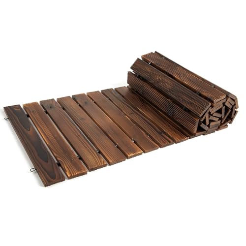 Wooden Walkway for Outdoors, Non-Slip Garden Pathway with Weatherproof Coating,
