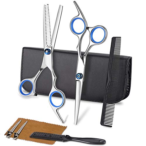 Preisvergleich Produktbild Haarschere Edelstahl-Friseurschere Professionelle Friseur-Haarschere Ausdünnung Verstellbare Schraube Superscharfe Salonschere für Männer, Frauen, Kinder