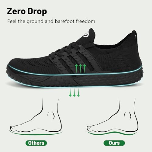 Barefoot Shoes Women Men Wide Toe Box Zero Drop Minimalist Sneakers Casual Breathable Walking Shoe Hiking Barefoot Footwear for Walking Running Camping Beach Grounding Sport4