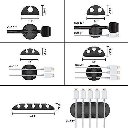 image for YIIFELL 560pcs Cord Management Organizer Kit 10 Self Adhesive Cable Cl