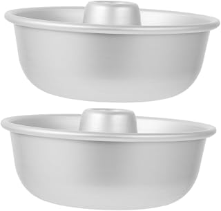 2pcs Donut Pan Chiffon Cake Baking Pan Aluminum Alloy Leakproof Cake Molds Nonstick Easy Release Clean