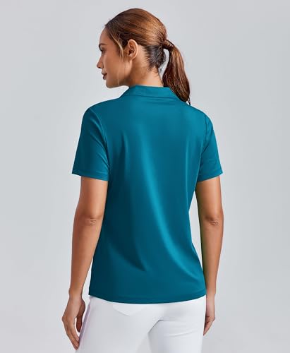 Image of PINSPARK Womens Golf Shirt Short Sleeve Polos UPF 50+ Collared Tennis Tops