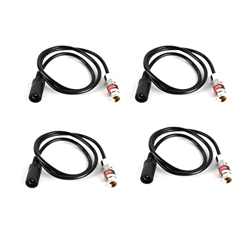 Image of 650nm red line laser module industrial laser module adjustable focus line length 19.7″ DC plug diameter 12mm (point-4pack)