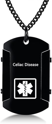 Miniatura 43 de Collar de identificación de alerta médica para hombres, grabado con láser, collar con colgante de etiqueta de acero inoxidable, identificación