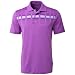 adidas Golf Men's Puremotion Geo Plaid Stripe Polo Shirt, Vivid Purple/Avery, Large