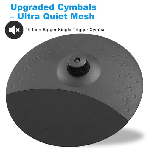 image for RVONE Electric Drum Set with Kick Hammer Pedal, Electronic Drum Kit fo