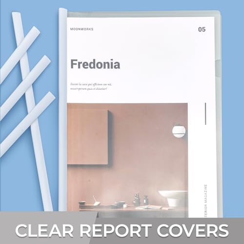 Image of M&G 10 Pack Clear Report Covers with Sliding Bar 5mm