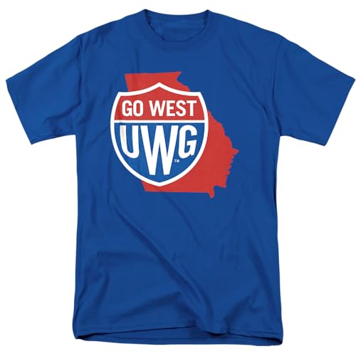 University of West Georgia State Shape Unisex T Shirt, Wolves, 2X-Large
