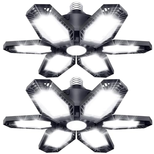 TANBABY 2 Pack LED Garage Lights, 150W Deformable...