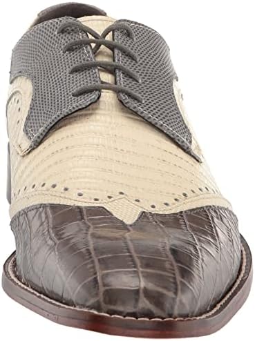 Stacy Adams Men's Gregorio Wingtip Oxford, Gray/Ivory, 7 | Image 1