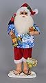Karen Didion Originals Margarita Beach Santa Figurine, 18 Inches - Handmade Christmas Holiday Home Decorations and Collectibles