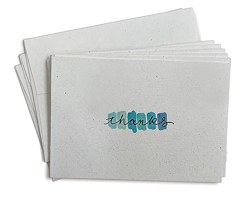 Image of Sugartown Greetings Color Palette Blue Thank You Cards - 24 Note Cards with Envelopes - Blank Colorful Thanks Cards