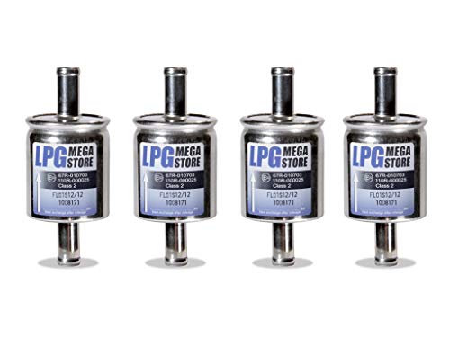 4 x filtros de gas de 12 mm para coches, LPG, GPL