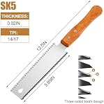 Sciage de traction japonaise 2Pack 6 Scie à main à double bord de pouce avec flexible SK5 Lame d'acier, scie à bois à découpes en acier pour le travail du bois de précision, menuiserie, DIY Découpe du bois et taille du jardin