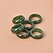YMHOP 7-8mm Width Natural Hotan Jade Rings Good Luck Jewelry Natural Green Jade FengShui Ring for Women Men Unisex with Gift Box (7-8mm width, 9)