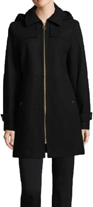 Amazon.com: LIZ CLAIBORNE Abrigos de mezcla de lana de peso medio con  capucha para mujer, Abrigos - Negro - (grande) : Ropa, Zapatos y Joyería