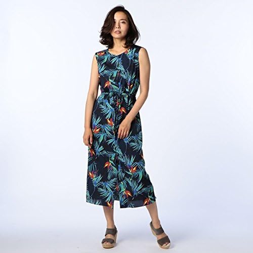 Amazon Co Jp ノーリーズ レディース Nolley S ボタニカルプリントワンピース ネイビー系3 38 服 ファッション小物
