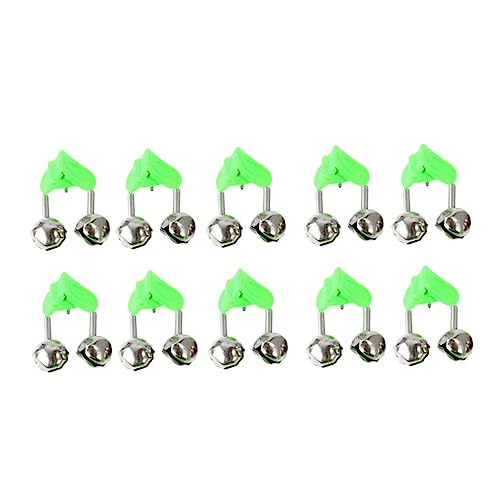 Outanaya 50pcs Fishing Rod Bells Dual Alert Clips for Night Fishing Easy Attachment for Bite Alerts