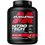 Whey Protein Powder | MuscleTech Nitro-Tech Whey Protein Isolate & Peptides | Lean Protein Powder for Muscle Gain | Muscle Builder for Men & Women | Sports Nutrition | Chocolate, 4 lb (40 Servings)