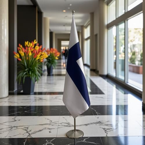 Drapeau Finlande intérieur stable pour universités et écoles CN2-FI - 2