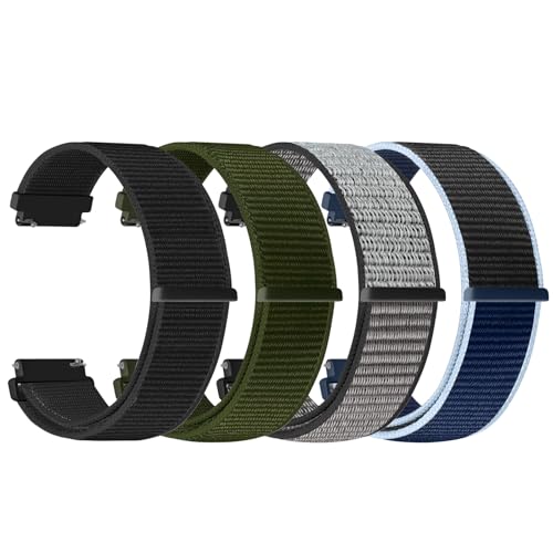 PBFairyy 20mm Watch Bands for Garmin Forerunner 55/570 42mm/165/645/245 Music/Garmin Vivoactive 6/Vivoactive 5/3/Garmin Venu/Venu Sq 2 for Men Women 20mm Watch Straps for Amazfit Active 2/Active