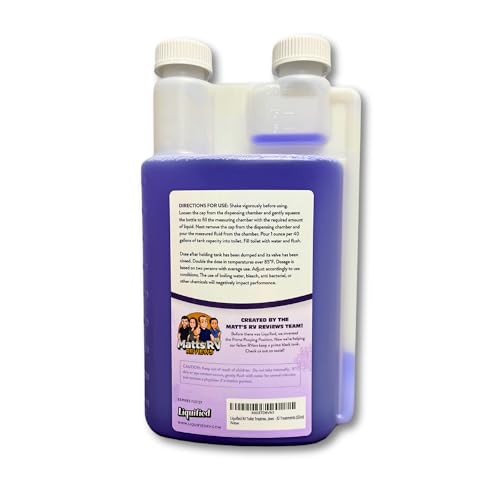 Image of Liquified RV Toilet Treatment Bundle- Black Holding Tank Digester - Odor Eliminator - Lavender Scent - Matts RV Reviews (Lavender, 32oz, 3 Pack)