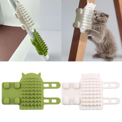 Image of Jinshining White Ionic Massage Comb Brush for Cats, Gently Massages and Soothes, Removes Loose Hair, All Hair Types, Unisex Adult, Cat Owners, Pet Groomers