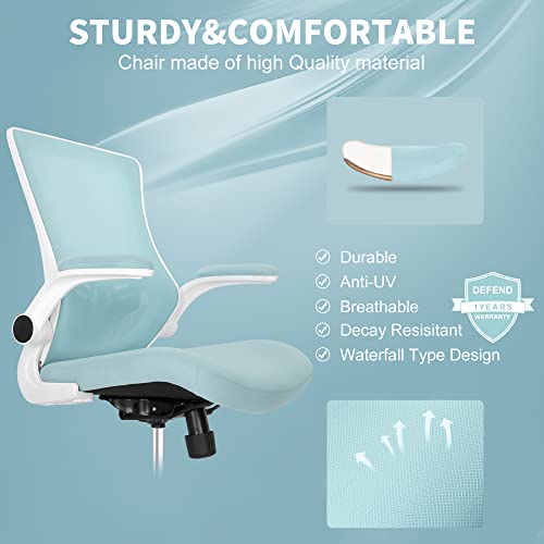Image of Misolant Tall Office Chair, Drafting Chair for Standing Desk, High Office Chair with Adjustable Lumbar Support, Flip-up Arm and Footrest Ring, Tall Drafting Chair for Bar Height Desk