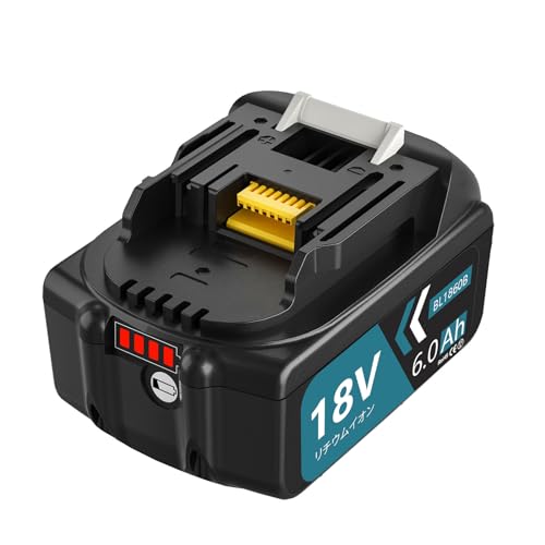 VANKO 互換 マキタ 18v バッテリー 6000mAh大容量 1個 マキタ バッテリー 18v BL1815N BL1830B BL1850Bなどに互換可能 LED残量表示 A+グレードセル採用 大型基板搭載 高耐久性 日本国内PSE取得済