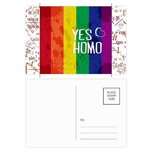 Jeu de cartes postales LGBT Oui Homo pour célébrer l'amour arc-en-ciel au quotidien