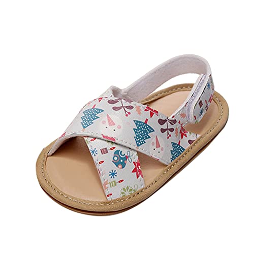 Girls Kids Flat Wide Sandals Animal Print X-Strap Ankle Barefoot Open Toe Shoes Baby Summer Casual First Walking Shoes
