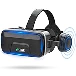 XWP VR Brille Handy Mit Kopfhörern, 3D Virtual Reality Headset Mit HD Linsen, Kompatibel Mit iPhone & Android 4,7–7,2 Zoll Smartphones, Für Spiele, Filme Und Familienspaß, Freunde
