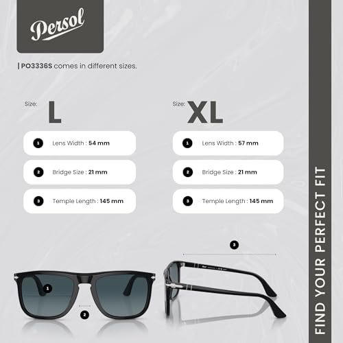 Persol PO3336S Aviator Sunglasses for Men for Women +BUNDLE with ACCESSORY EYEWEAR KIT4