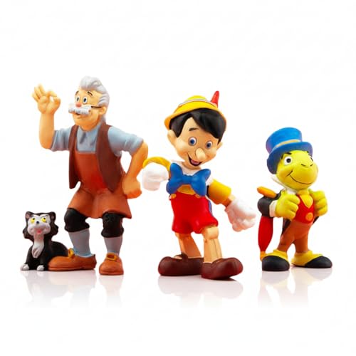 Bullyland Set 3 Figuras Pinocho Disney – Pinocho, Gepetto y Pepe Grillo – Figuras Originales 8 cm Pintadas a Mano – Sin PVC – Juguete Infantil y Coleccionable +3 Años