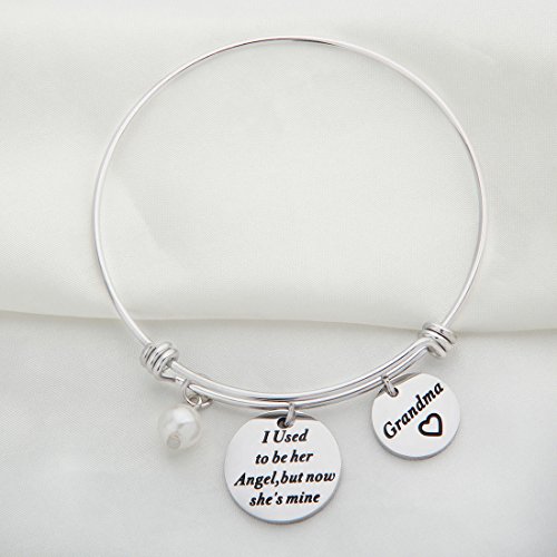 WUSUANED Memorial Jewelry I Used to Be His/Her Angel Bracelet in Memory of Loved One Grandpa Grandma Sympathy Gift2