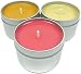 Candlecopia Pumpkin Souffle, Baked Apple Pie, and Seriously Cinnamon Strongly Scented Sustainable Vegan Natural Soy Travel Tin Candles, 3-Pack