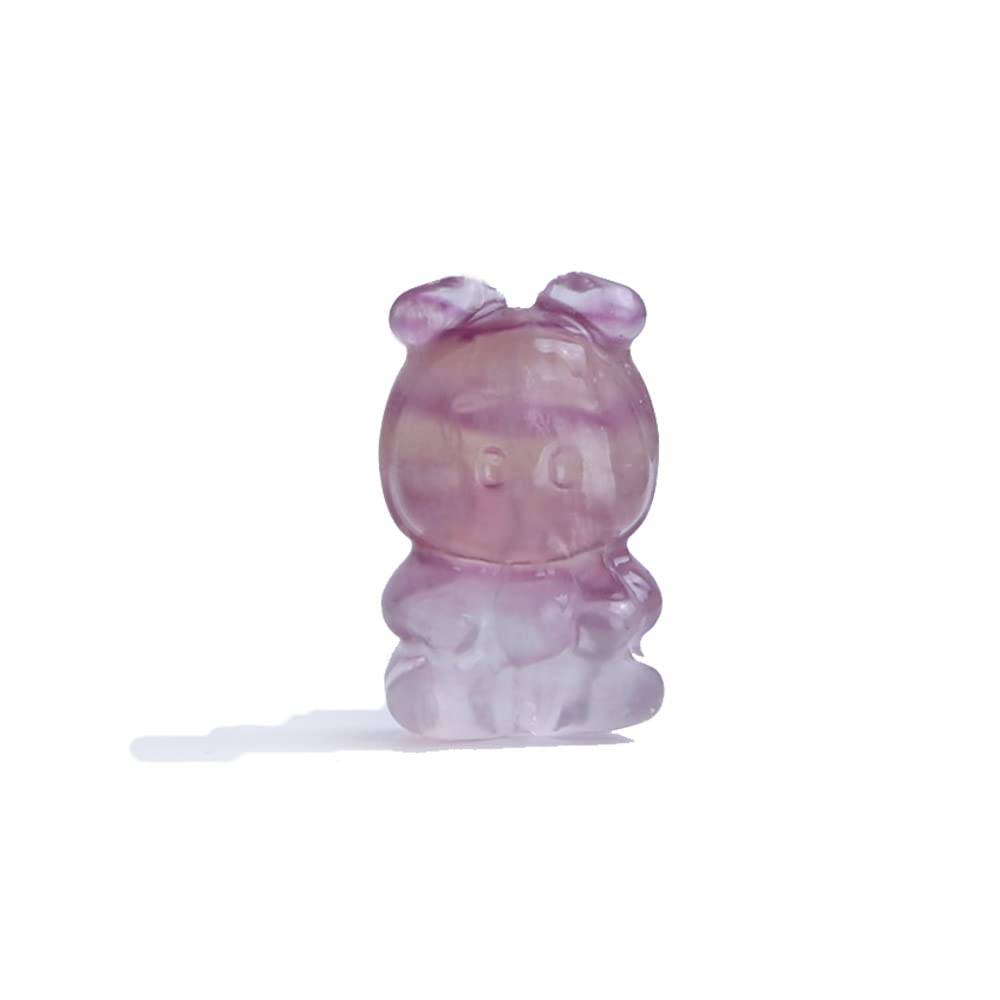 ご検討【3213】いちご持ちくまちゃん　　フローライト Amazon.co.jp: クマ 熊 フローライト 蛍石 マルチカラー 彫刻 DIY